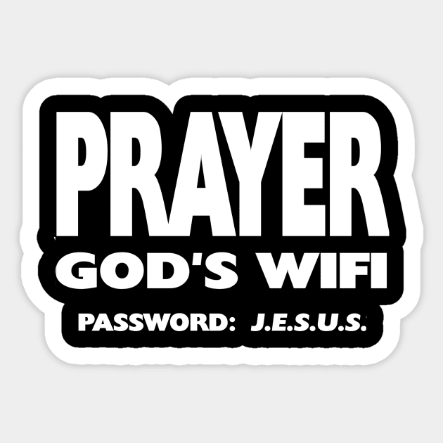 GOD'S WIFI Sticker by skidmark